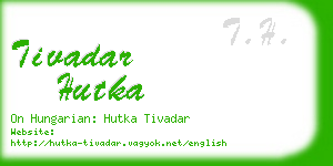 tivadar hutka business card